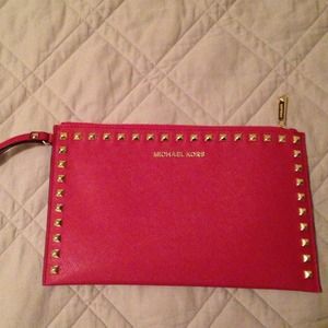 Michael kors red clutch