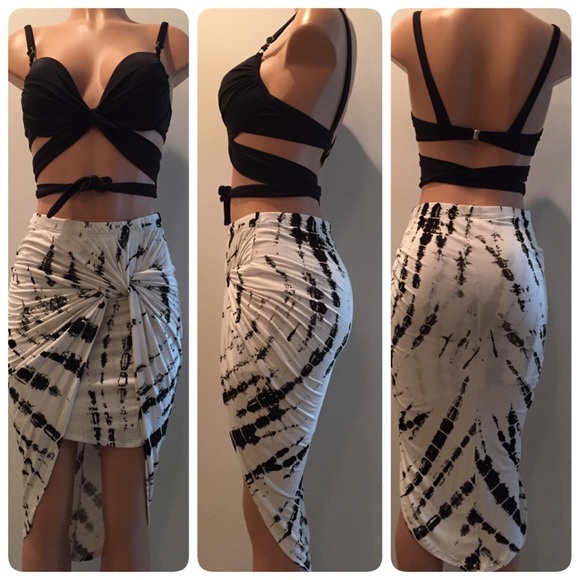 Tie Dye Asymmetrical Skirt