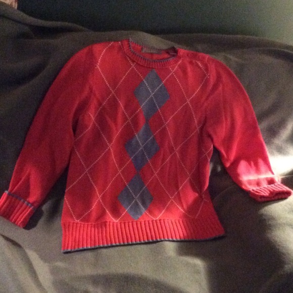 LIZ Claiborne Orange and blue Sweater Sz Med