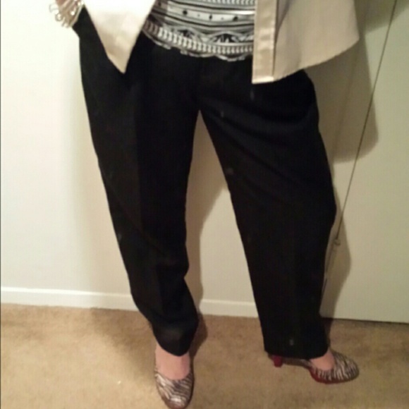 Sag Harbor classic black dress trousers