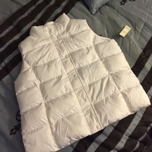 Brand New White Goose Down Vest Sz XL