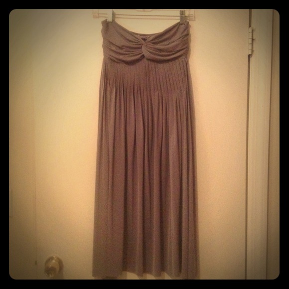 Elegant Silver Gray Tube Dress