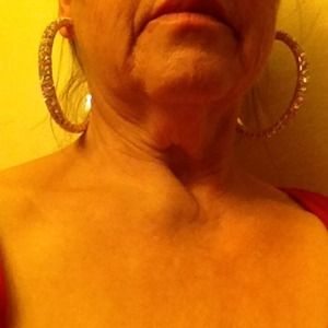 Loop earrings rhinestone silver