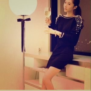 Msexy deep V backless mini dress