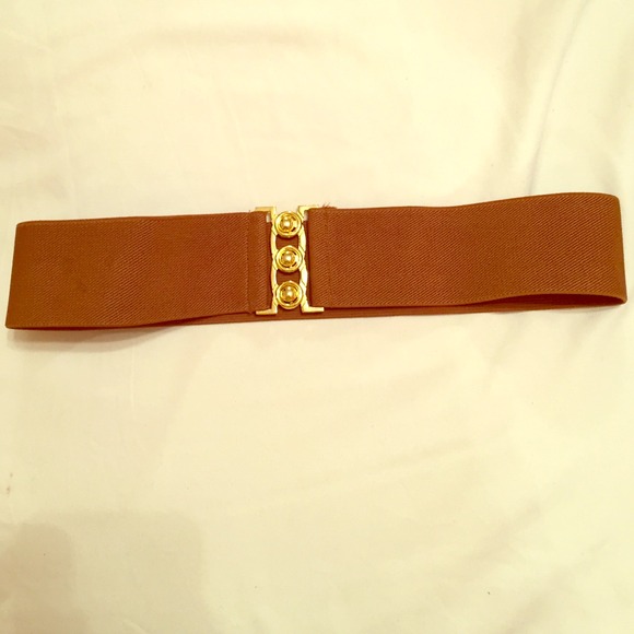 Camel and gold belt