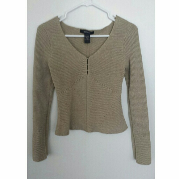 Light Brown Express Form Fitting Sweater