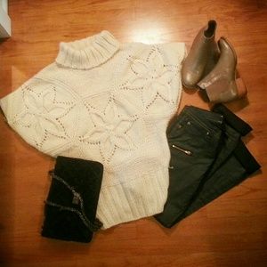 Chunky Turtle Neck Knitted Sweater in size Large