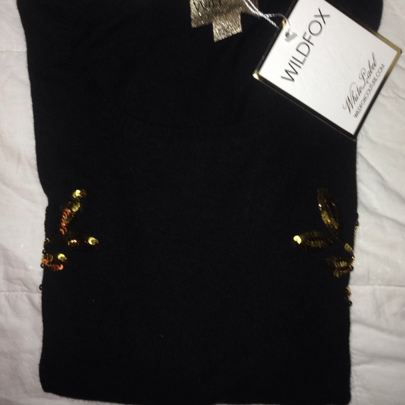 ❌Sold❌Wildfox Hero White Label Black Gold Sequins - Picture 4 of 4