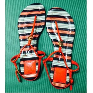 SOLD Tory Burch Emmy Sandal, Habanero color, 8.5