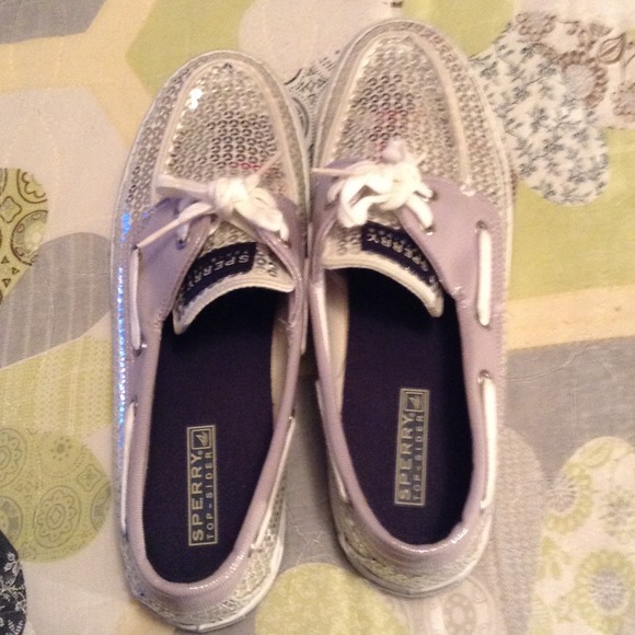Sperry Bahama Silver Sequins Loafers