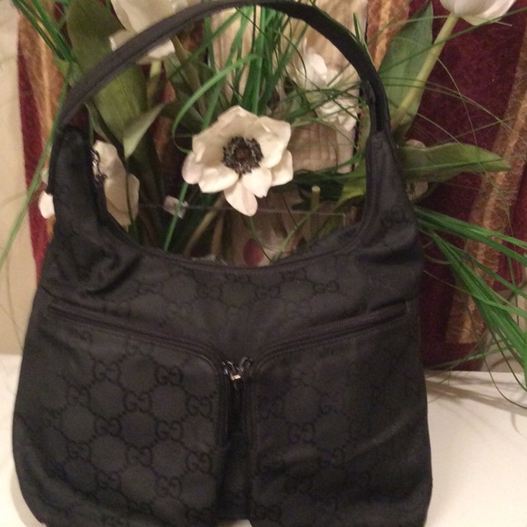 Gucci Black on black monogram fabric bag