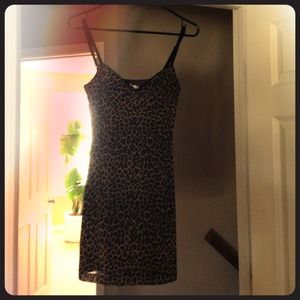 Leopard dress size S.... Worn once like new