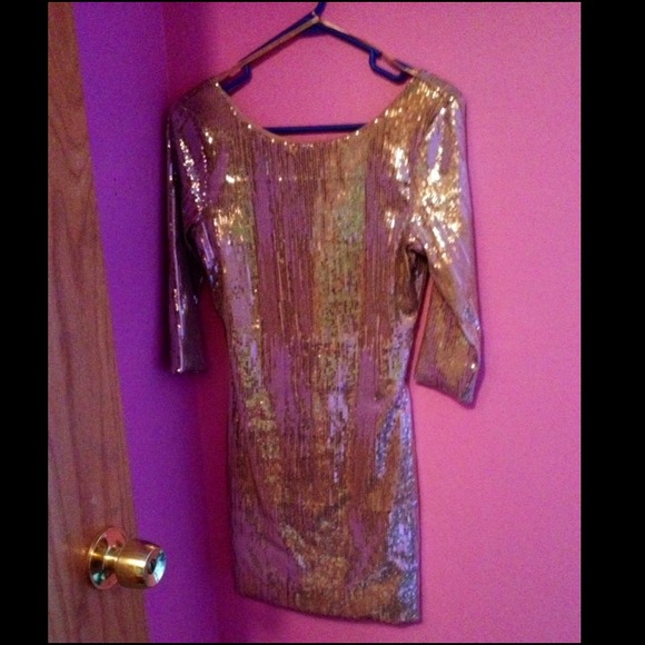Gold and Silver Sequin Dress