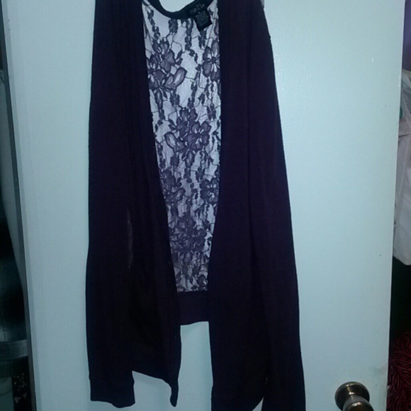 Purple cardigan