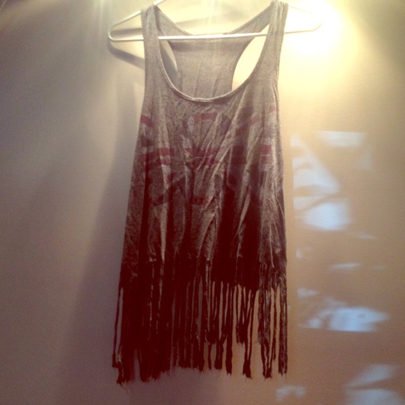 Faded London Fringe Tank