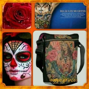 Sugar Skull Messenger Bag