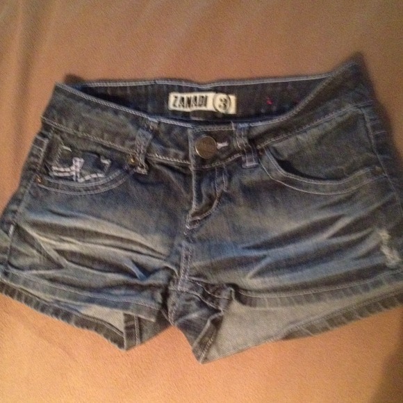 Dark Blue Faded Shorts