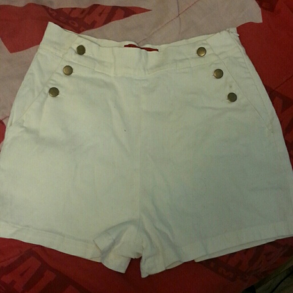 White high waisted shorts!