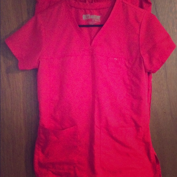 Womens Greys Anatomy scrubs.