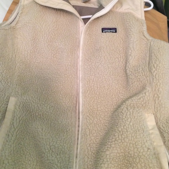 cream fleece vest