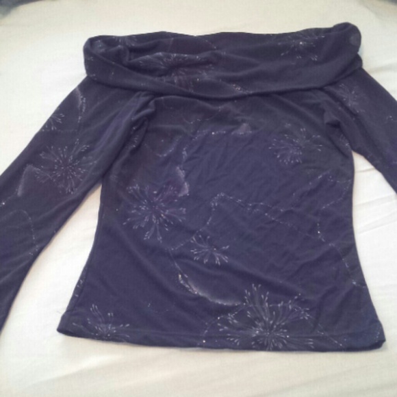 Cute black sequin top neck line drops down