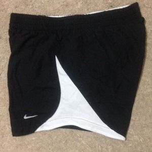 Black and white Nike shorts