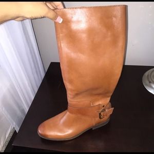 Nine West Genuine Leather Cognac Boots