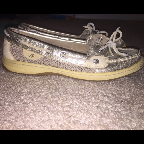 Sperry top-sider angelfish metallic gold 7