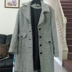 Black and white winter jacket