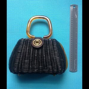 PRICE LOWERED!HOBO Black wicker purse with cheetah