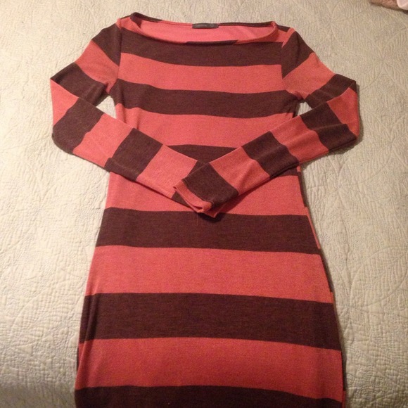 Striped long sleeved dress