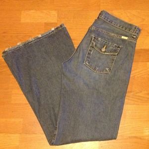 Abercrombie wide leg distressed jeans
