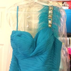 Tight fitted blue homecoming/prom dress