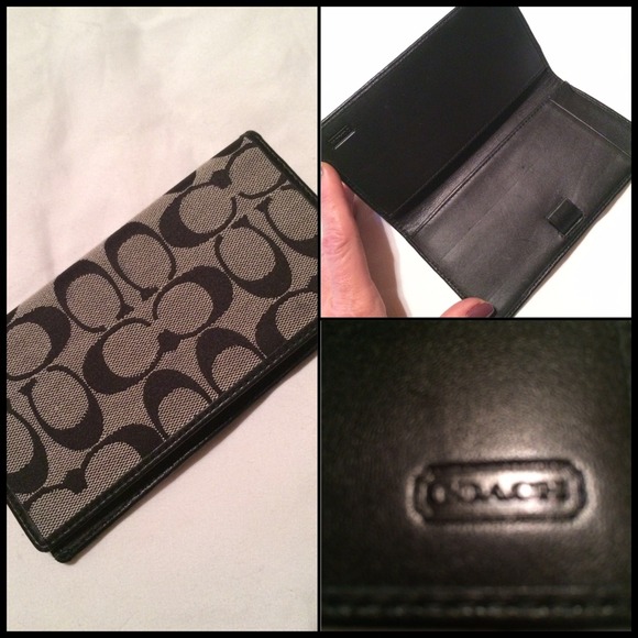 Coach checkbook cover