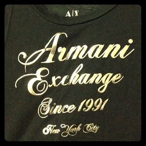 Armani Exchange Black Tee