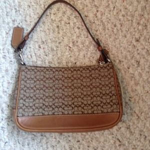Coach brown small handbag