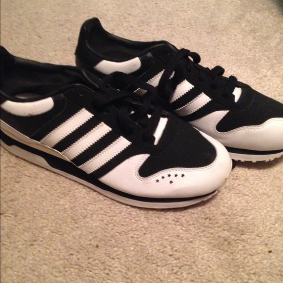 Black and white Adidas