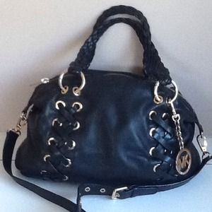 Michael Kors black leather bag