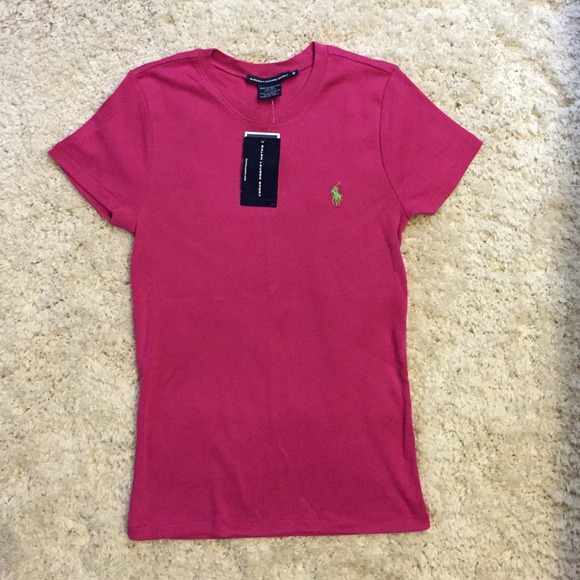 NWT Raspberry Ralph Lauren Sport Tee