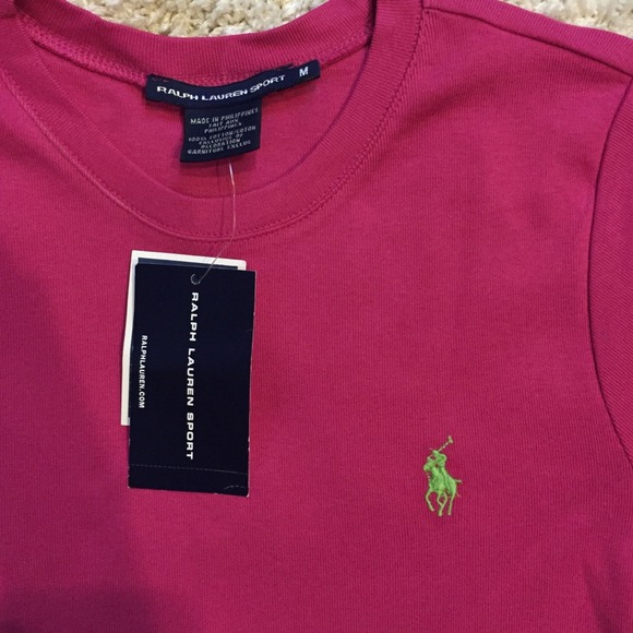 NWT Raspberry Ralph Lauren Sport Tee - Picture 2 of 2