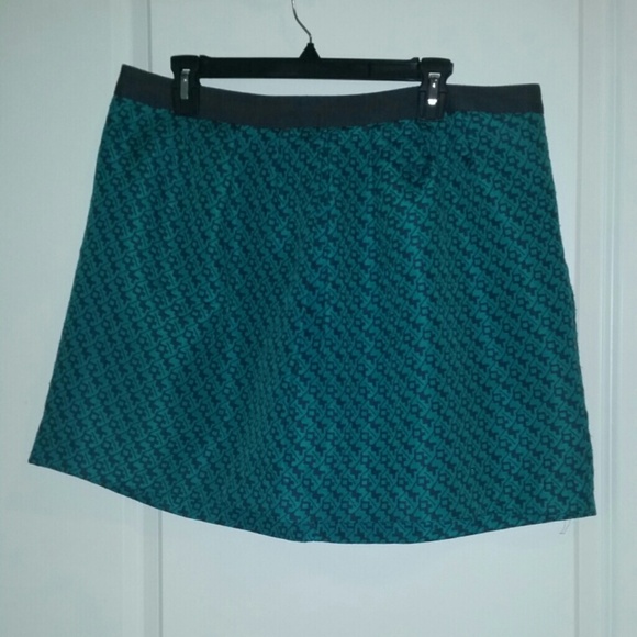 Turquoise and grey skirt