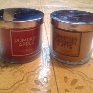 Bath and bodyworks candle set(pumpkin)