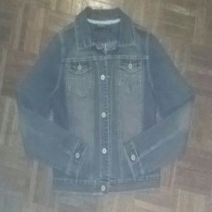 Jean jacket. With embroidered back
