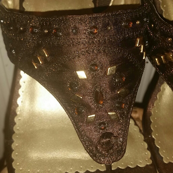 Brown slip on wedges - Picture 2 of 4