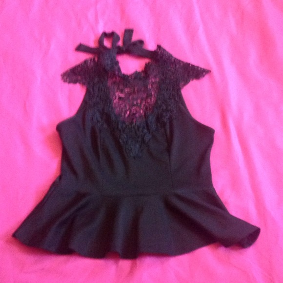 Peplum lace top
