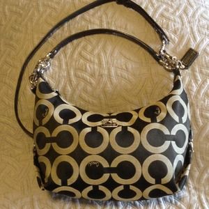 Black Signature Coach Hobo