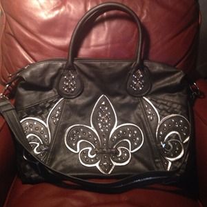 Lg Miss Me Black handbag beautiful embellishments