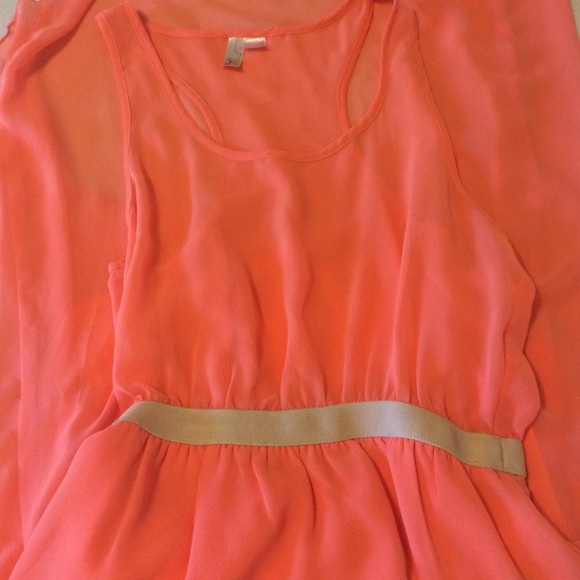 ❌SOLD❌Forever 21 Coral Dress - Picture 2 of 2