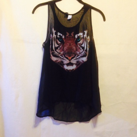 Sheer tiger top