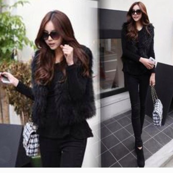 Black fur Vest same as other listing